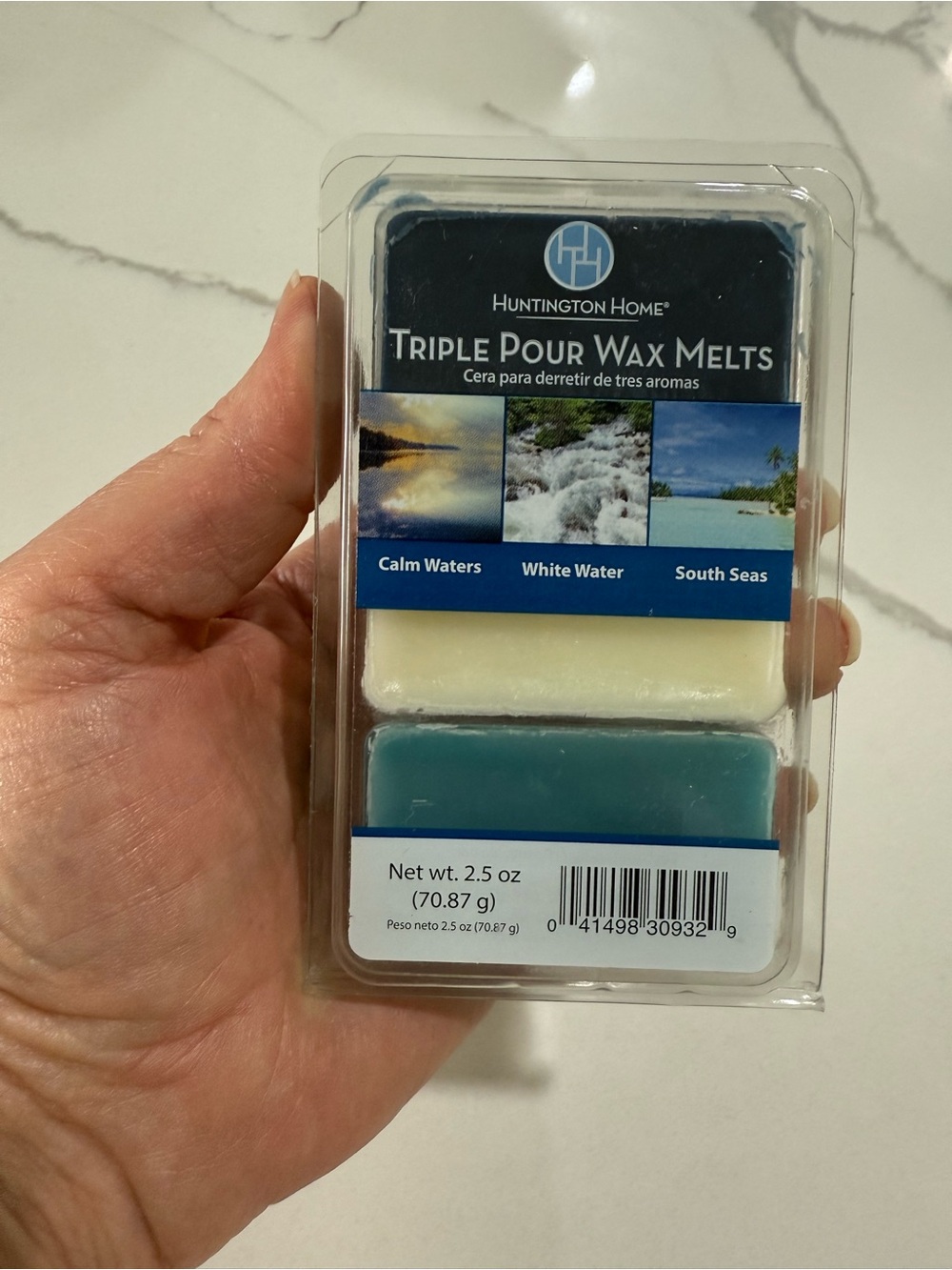 Huntington home triple pour wax Melts calm waters white water south seas 2.5 oz